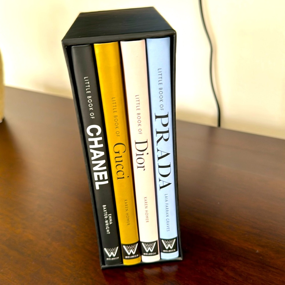 Chanel Gucci Dior Prada book set 6x4 inches great for book shelves or coffee tbl